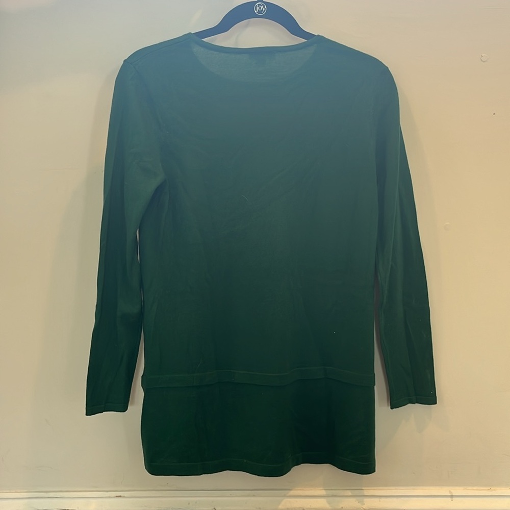 J.Jill 100% Merino Wool Sweater Women’s Small Green Layered Washable
